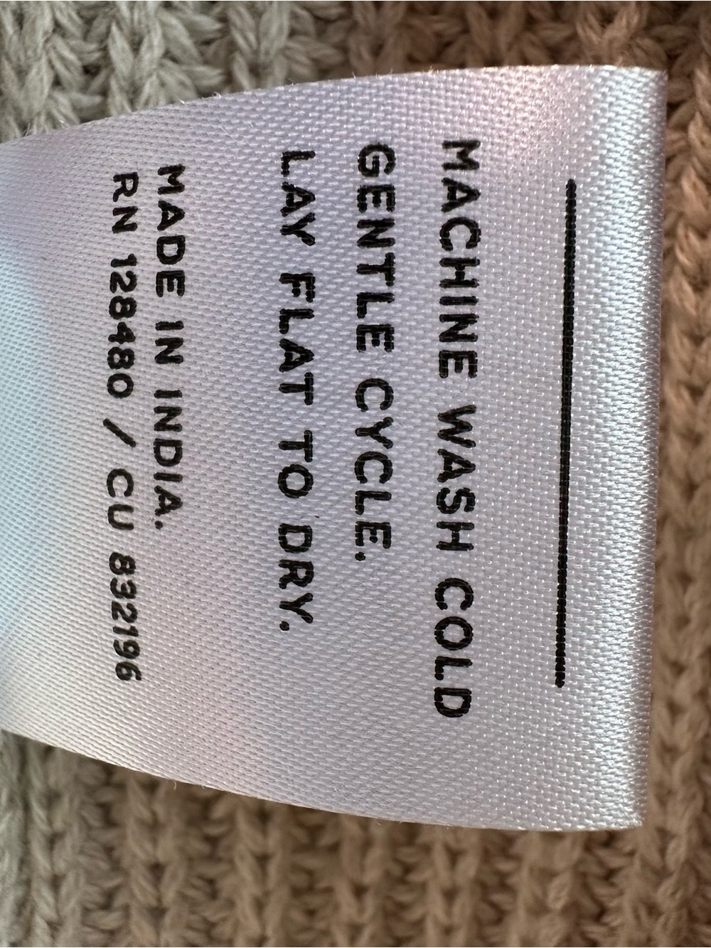 PACT Women’s Luxe Knit Henley Sweater Size S 100% Organic Cotton Beige - Picture 7 of 14